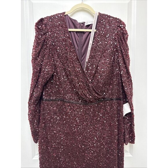 Mac Duggal Merlot Sequin Maxi Dress - Picture 5 of 11